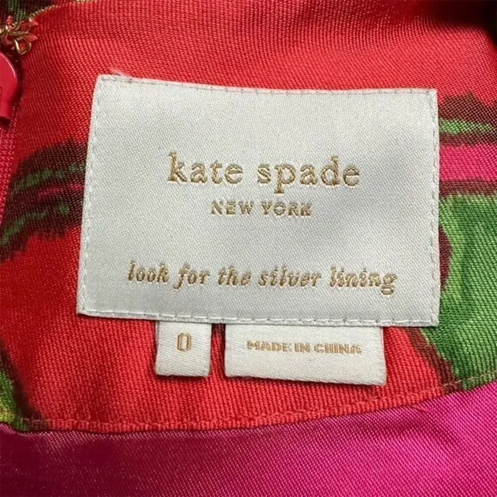 Kate Spade Women's Floral‎ Beaded Dress Size 0 Party Cocktail Cruise Resort